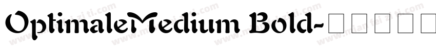 OptimaleMedium Bold字体转换